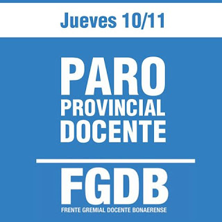 Hoy no hay clases por paro docente y la Provincia podría descontar el día