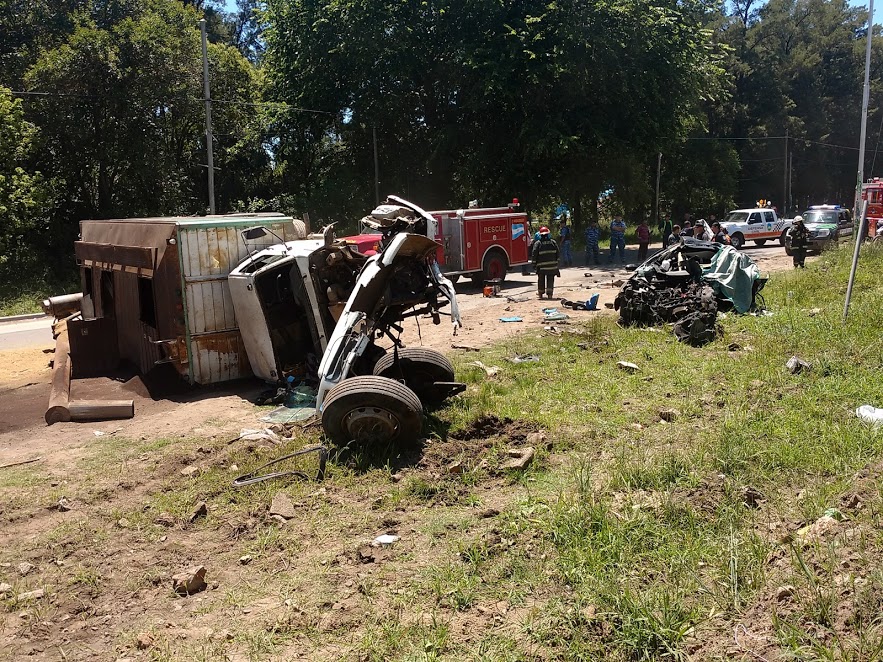 Un fallecido en brutal choque en Ruta 7