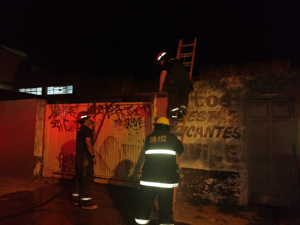 Principio de incendio en depósito de un supermercado