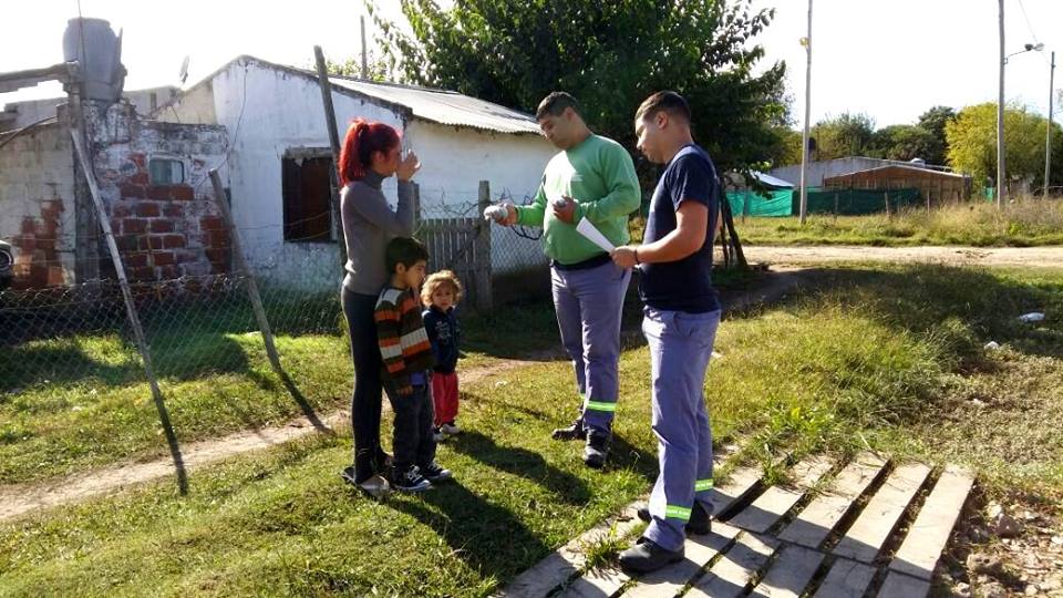 Se realizaron tareas de fumigación en el barrio Almirante Brown