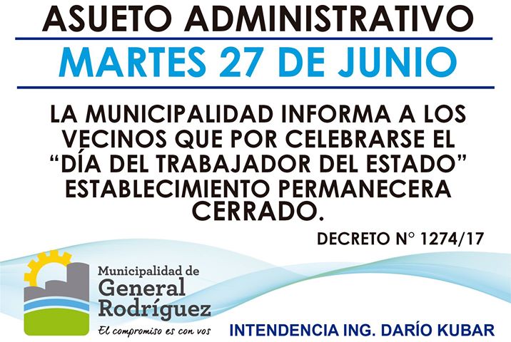 Hoy es el Día del Trabajador del Estado y hay asueto