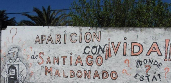 Pintaron un mural por Santiago Maldonado en Rodríguez y duró sólo un día