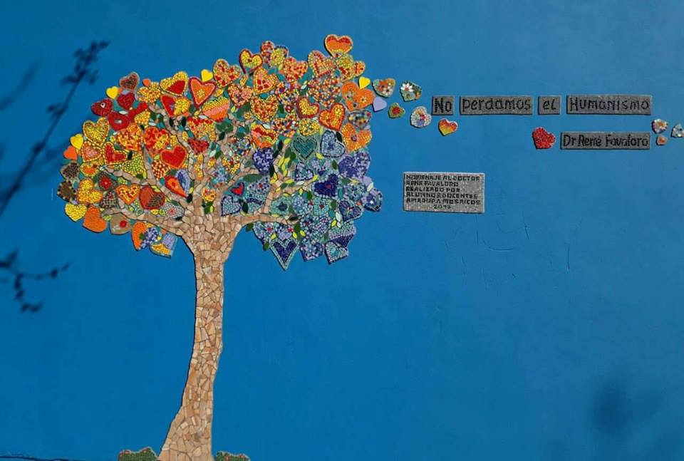 Realizaron un mural sobre un importante personaje en un colegio rodriguense
