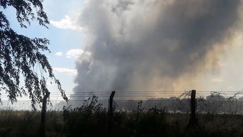 Enorme incendio en el predio de Gendarmería de Güemes