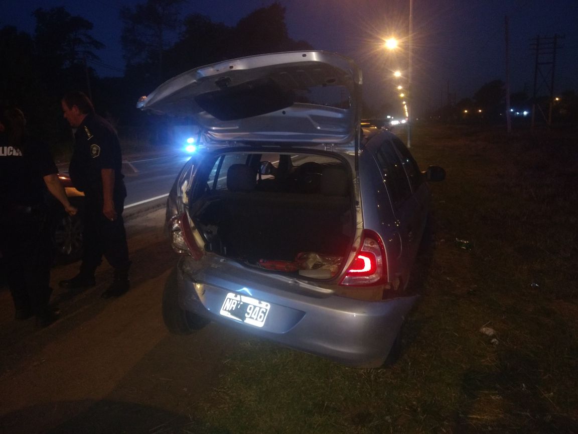 Un hombre terminó herido tras un choque de autos sobre la Ruta 7