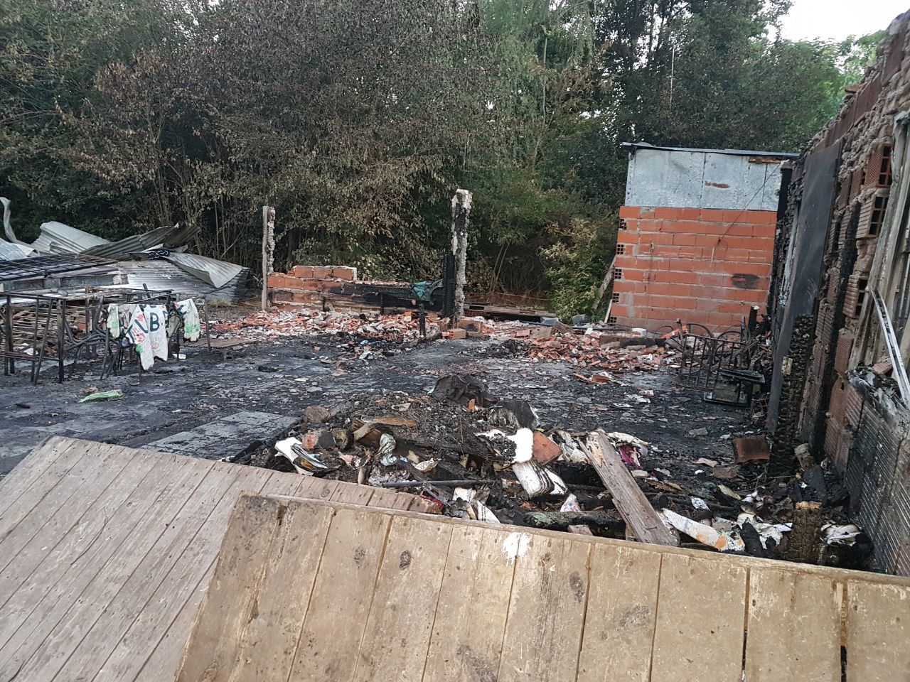 Piden ayuda por el incendio de un merendero del barrio San Bernardo
