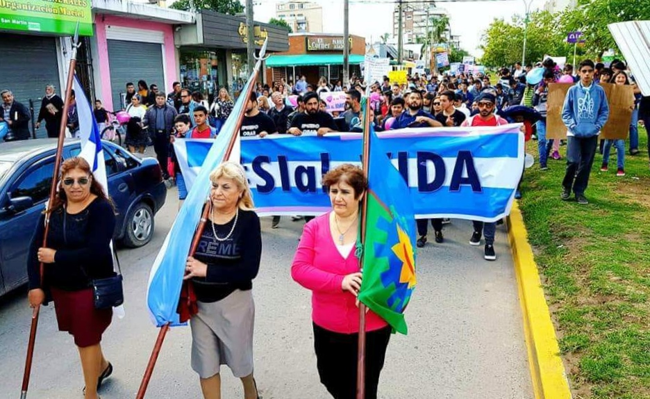 En General Rodríguez se marchó en contra del aborto