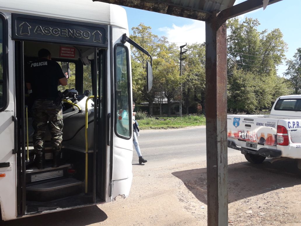 La Policía Rural comenzo a realizar operativos de prevención en colectivos