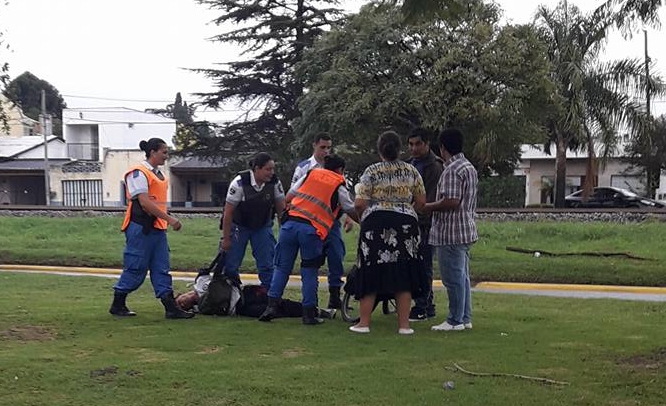 Robo, persecución a pie y detención sobre la avenida Bernardo de Irigoyen