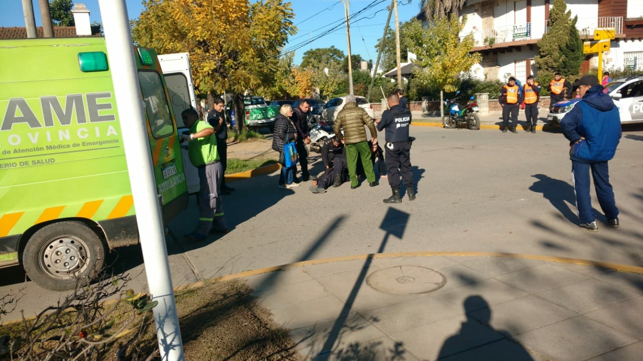 Un policía resultó herido tras un accidente