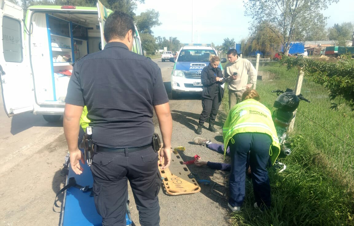 Camión impactó a un motociclista sobre Ruta 24