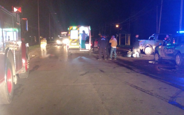 Accidente motociclístico doblemente fatal en Ruta 7