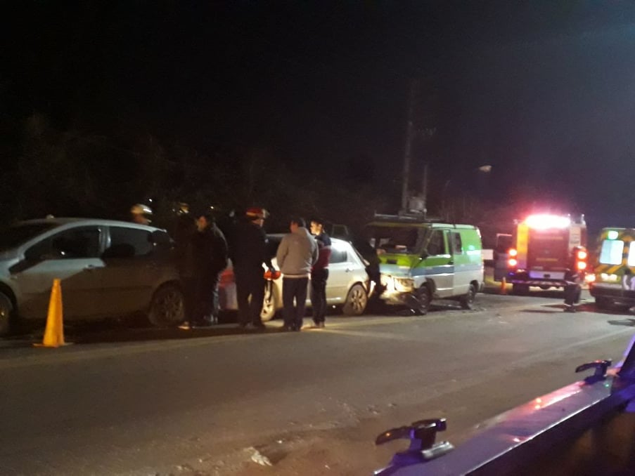 Choque múltiple sobre la Ruta 7