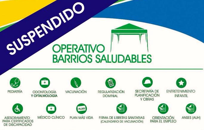 Se suspendi&oacute; el operativo de "Barrios Saludables" en Altos de San Joaqu&iacute;n