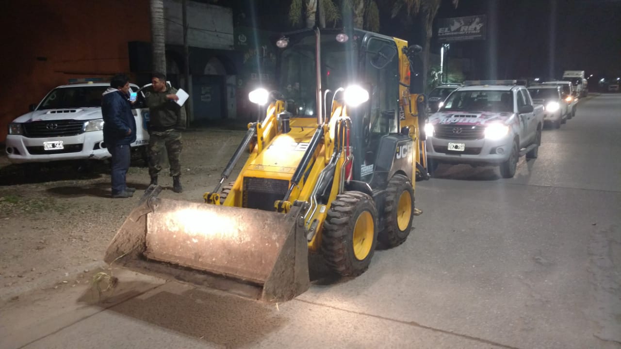 Robó una máquina vial y fue detenido por un operativo de la Policía Rural