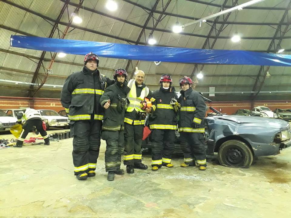 Bomberos rodriguenses realizaron una capacitación en recate en Brasil