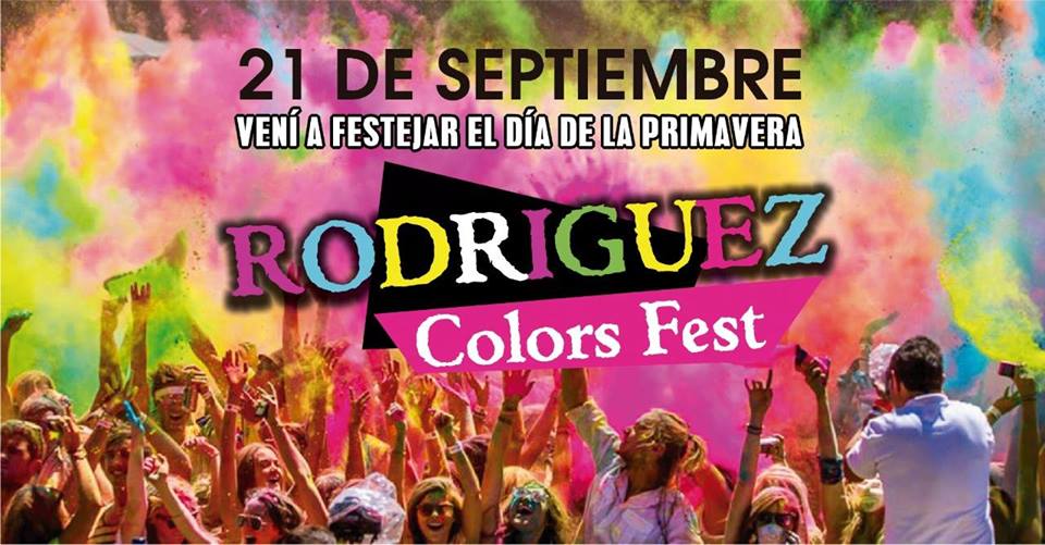 Fiesta de la Primavera en General Rodríguez, con una "Colors Fest"