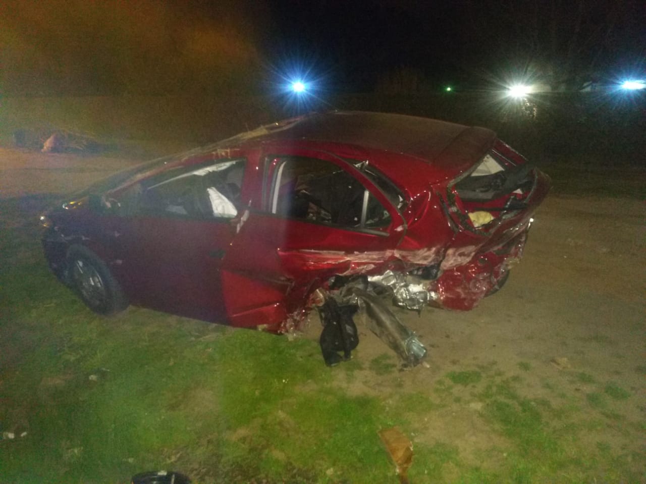 Violento choque sobre la Autopista no dejó heridos de milagro