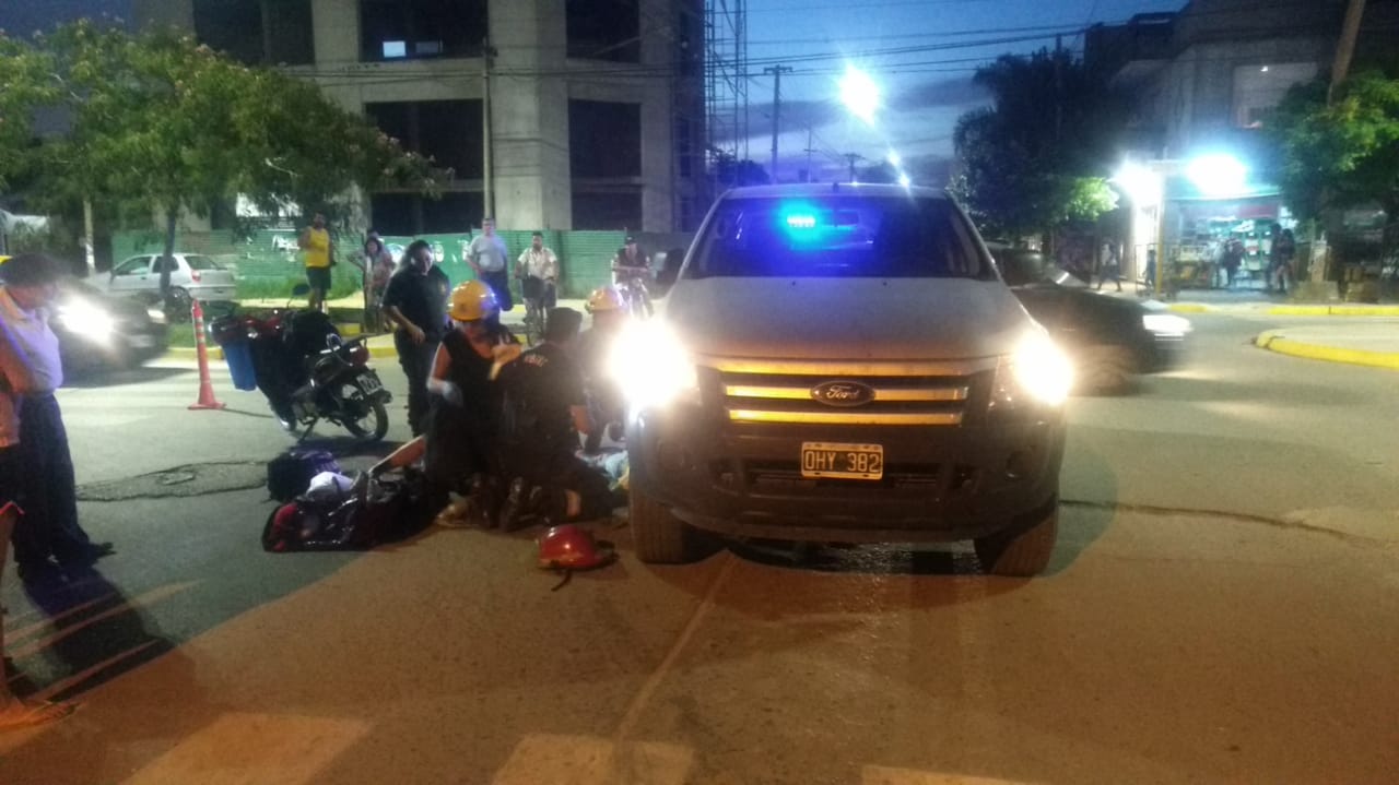 Dos mujeres heridas tras un fuerte choque en el casco céntrico