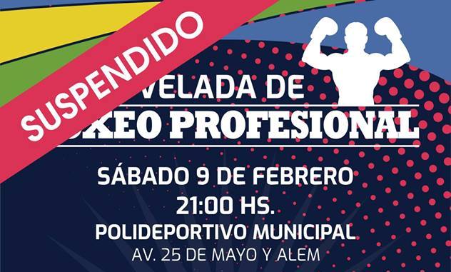 Se suspendió la velada de Boxeo en el Polideportivo Municipal