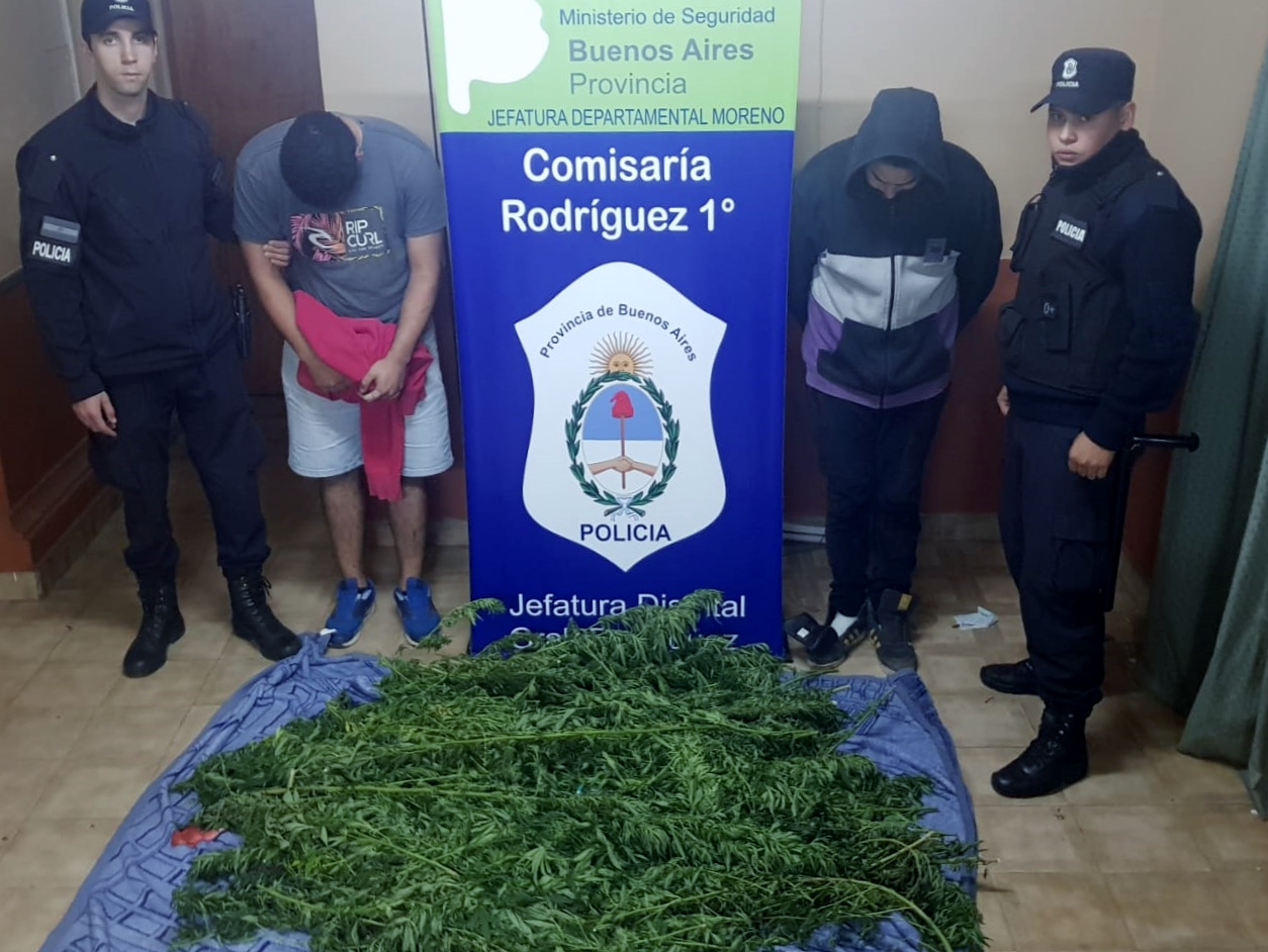 Interceptaron a dos jóvenes con 8 kilos de marihuana en una camioneta