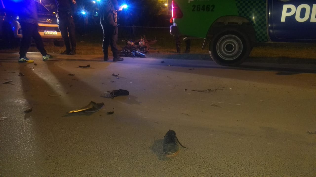 Dos motos y un auto, protagonistas de una nueva tragedia vial en Ruta 7