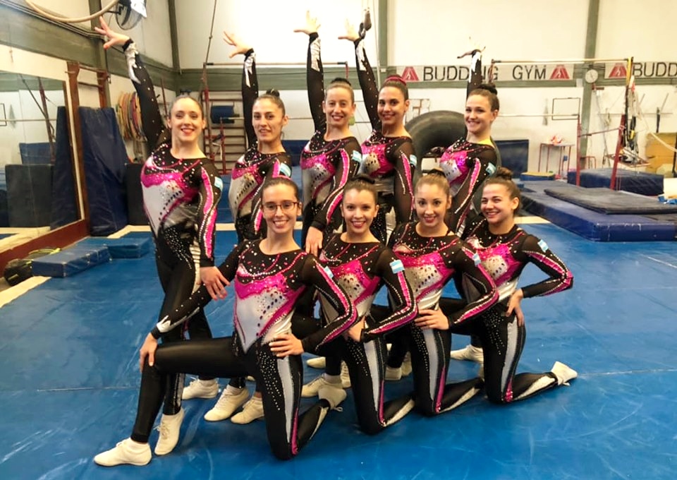 Última "pizzeada" de las rodriguenses de Budding Gym que buscarán el “tri” en EEUU