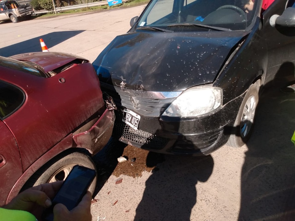 Choque en cadena en Ruta 28 y Colectora Norte