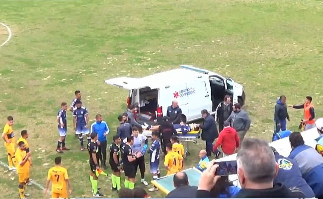 Impactante choque de cabezas en el triunfo del Lechero ante San Martín de Burzaco