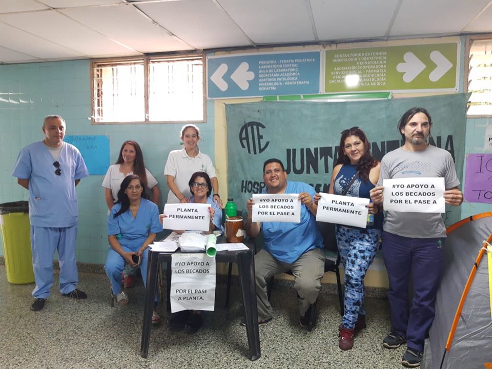 ATE respaldó el reclamo de los becarios del Hospital Vicente López