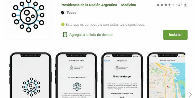Lanzaron una app de autodiagnóstico de coronavirus