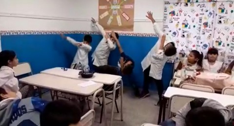 Video: alumnos de una escuela rodriguense cantan un rap contra el coronavirus