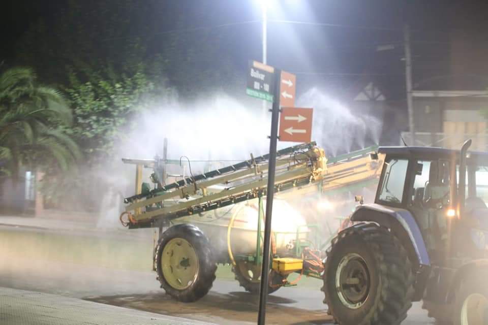 Coronavirus: esta noche habrá una fumigación para desinfectar espacios públicos
