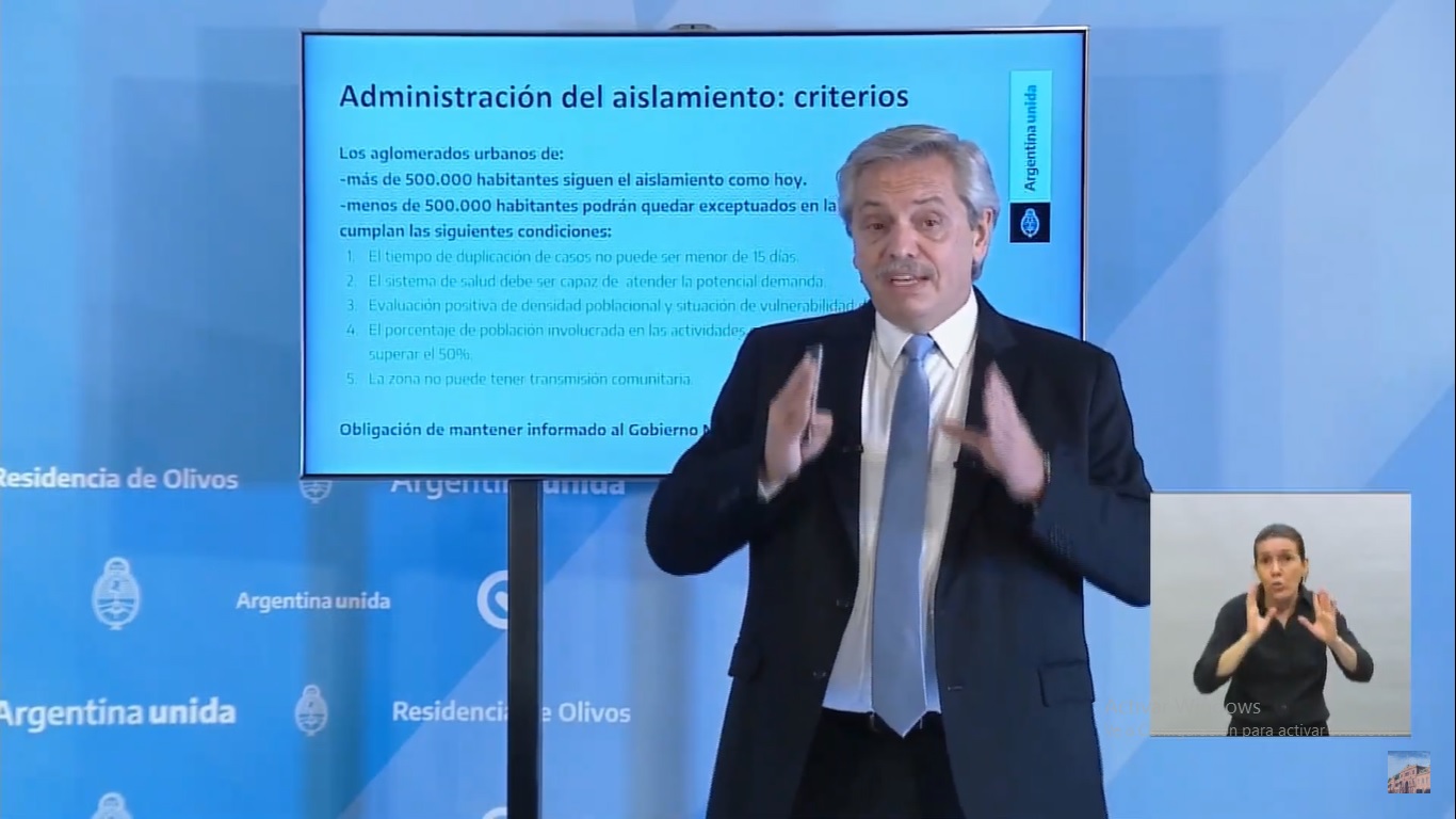Alberto Fernández anunció la extensión de la cuarentena con "salidas de esparcimiento"