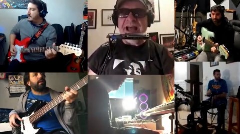 Músicos rodriguenses se llevaron una grata sorpresa al formar parte de un video con León Gieco