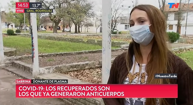 Tuvo coronavirus, se recuperó y ya donó plasma en tres oportunidades