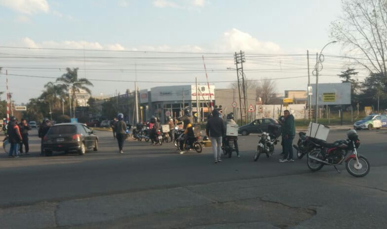 Repartidores locales volvieron a manifestarse por más intentos de robo