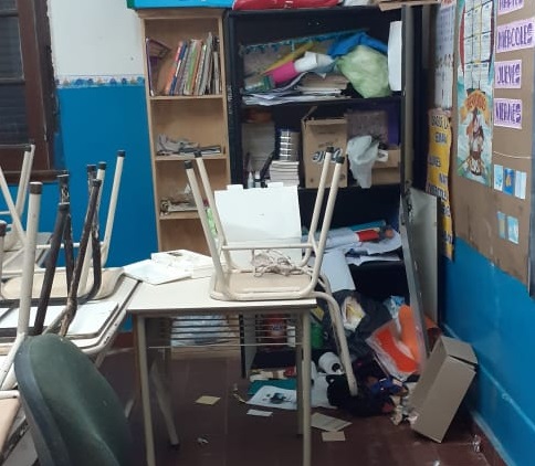 Robaron una escuela pero la Policía recuperó gran parte del botín