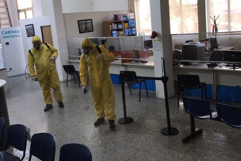 Desinfectaron la oficina de recaudación de la Municipalidad tras un caso de Covid-19