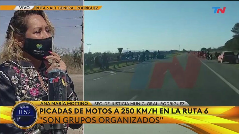 Mottino habló en TN sobre las picadas de vehículos en los accesos