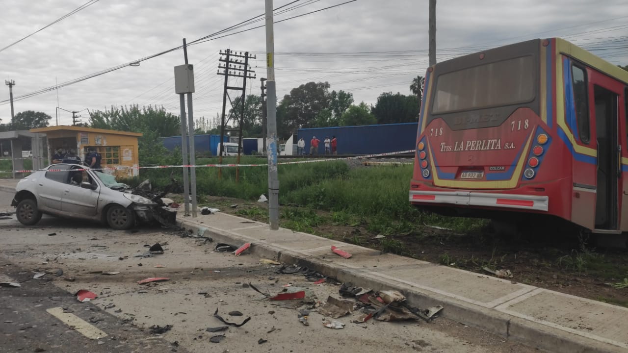 Video: así fue el impacto fatal entre el auto y el colectivo en Ruta 7
