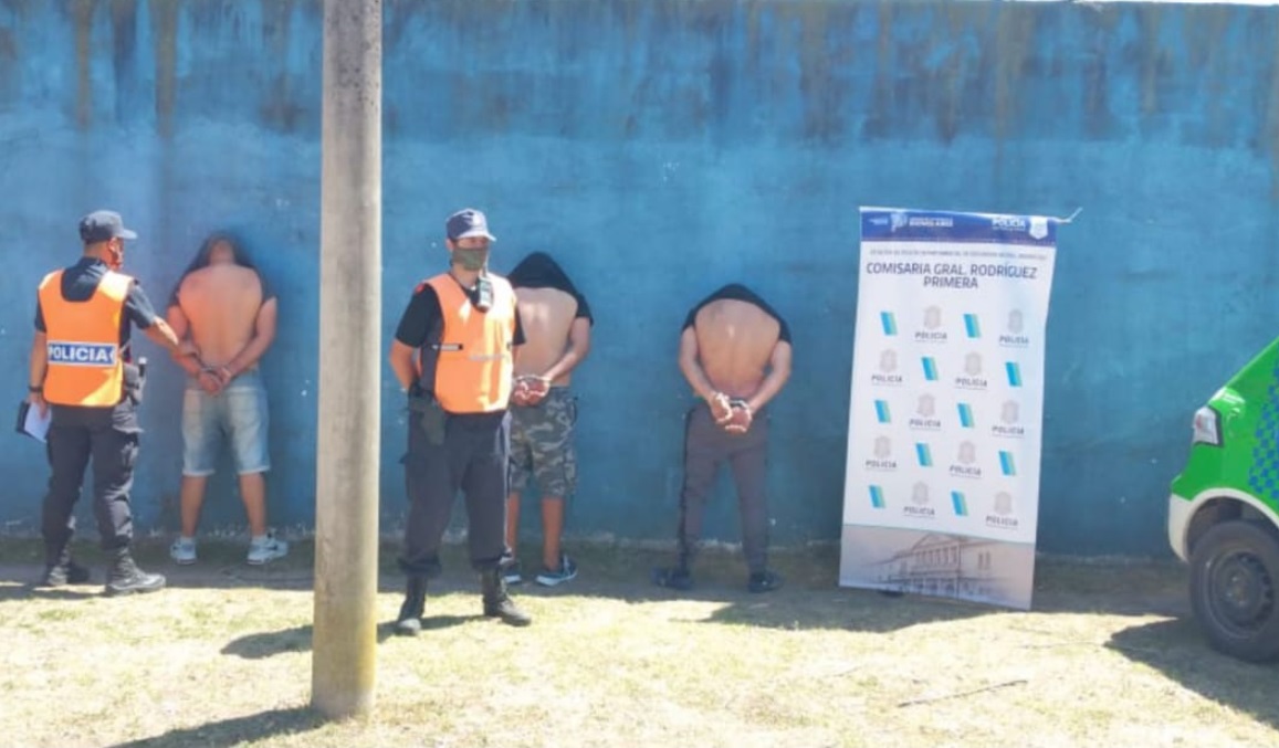 Detuvieron a tres sujetos acusados por robo de vehículos en Gral Rodríguez