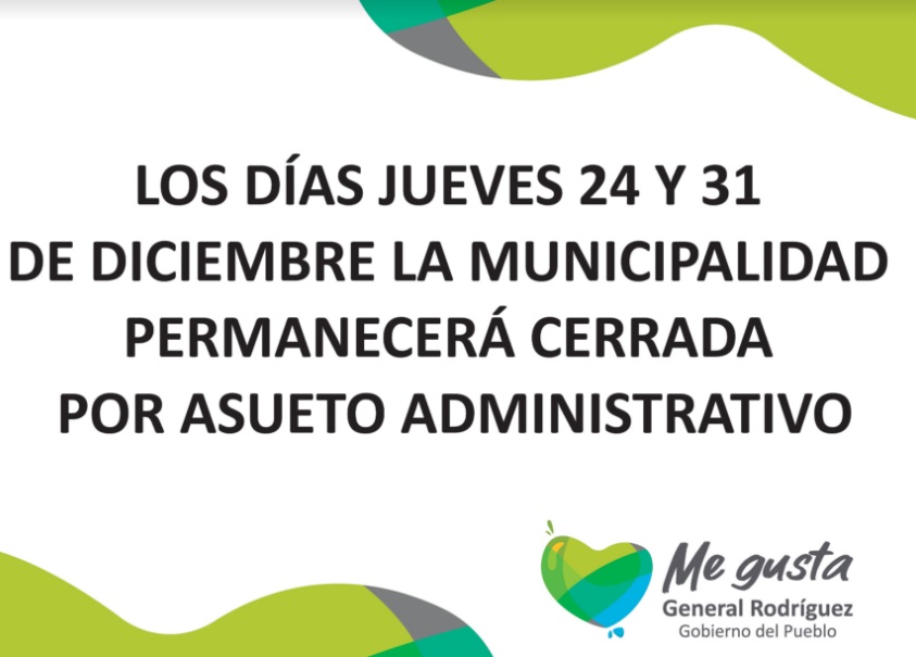 ASUETO ADMINISTRATIVO MUNICIPALIDAD