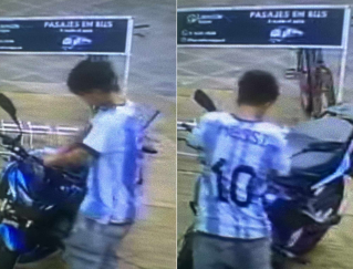 Video: el "ingenioso" m&eacute;todo con el que un peque&ntilde;o delincuente quiso robarse una moto en pleno centro