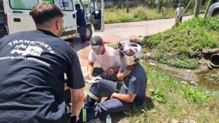 Accidente en Ruta 24: motociclista resultó herido camino al trabajo y debió ser hospitalizado