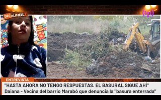 Vecina de Marab&oacute; insiste con la situaci&oacute;n ambiental del basural que hizo el municipio y la situaci&oacute;n del arroyo