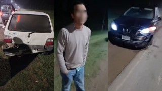Denuncian que un auto chocó a otro por detrás y el conductor se dio a la fuga: una persona fue hospitalizada