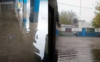 Video: Lluvia, inundaci&oacute;n repentina y enojo de la comunidad educativa de una escuela rodriguense