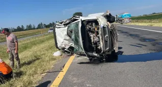 Grave accidente en la Ruta Nacional 7 a la altura de Jun&iacute;n: al menos un rodriguense herido