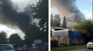 Video: impresionante incendio en un dep&oacute;sito demand&oacute; la intervenci&oacute;n de 40 bomberos